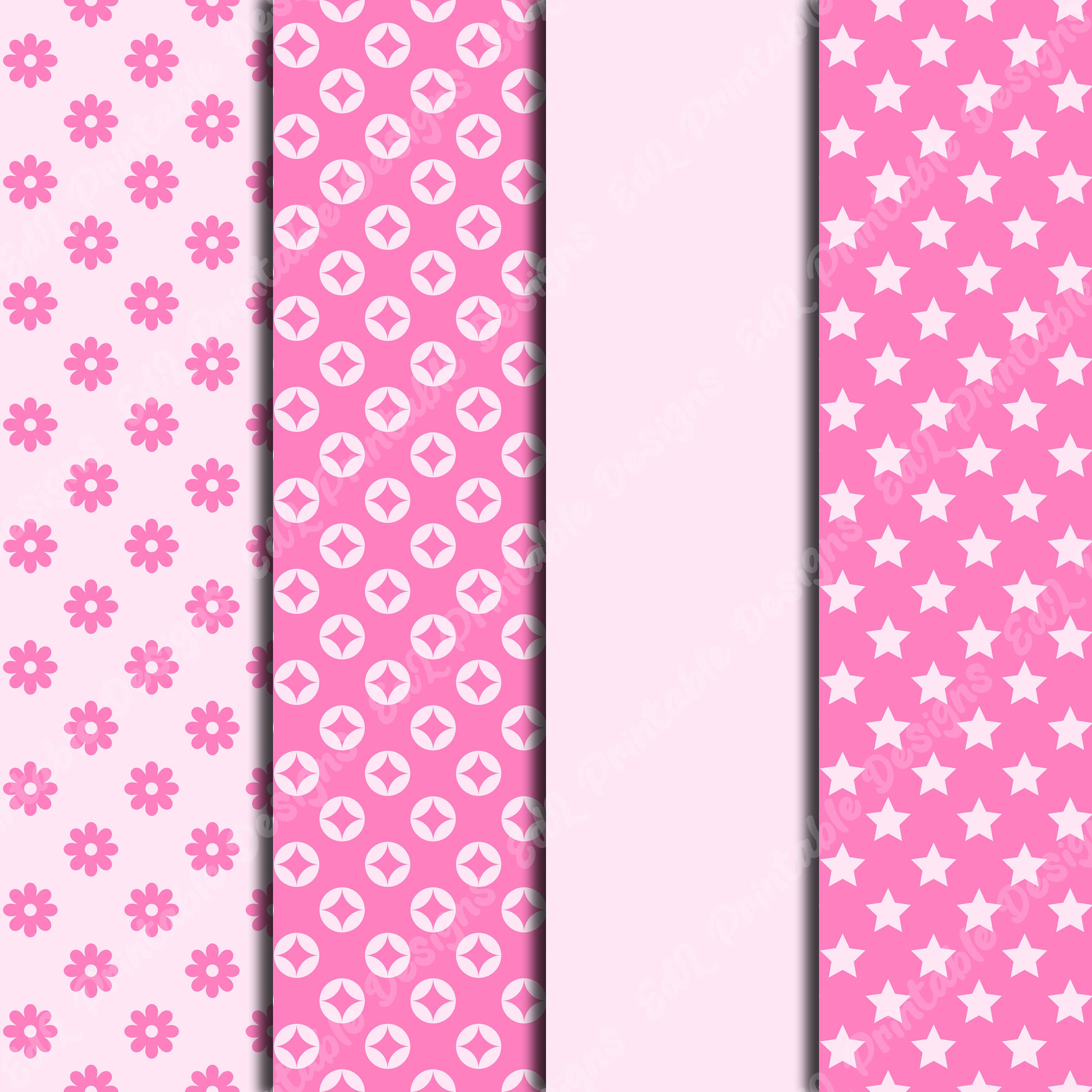 Pastel Pink Colors Digital Paper, Romantic Valentines Day Printable ...