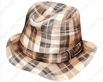 20 Detective Hat Clip Art, Inspector Vintage Hat Printable Images