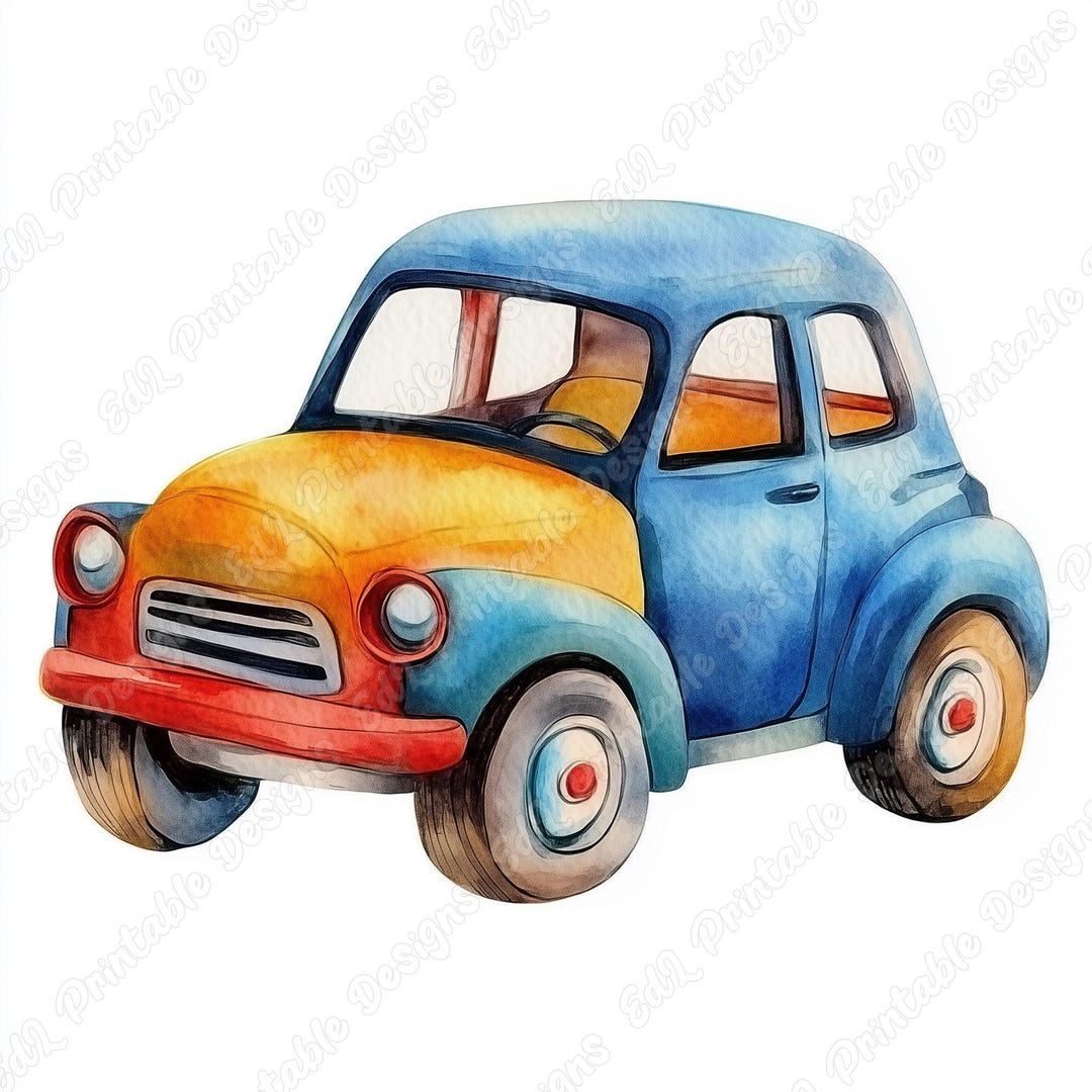 20 allegre clip art di macchinine giocattolo, immagini stampabili