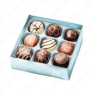 20 boîtes de bonbons au chocolat clipart, image imprimable de nourriture de bonbons, friandises sucrées en téléchargement numérique, ensemble de desserts pour scrapbooking, création en papier JPG
