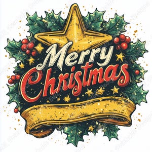 20 Clip Art di parole di Buon Natale, Immagine stampabile di segnali di Felice Anno Nuovo, Download digitale di testo natalizio, Pacchetto JPG di carta per scrapbooking