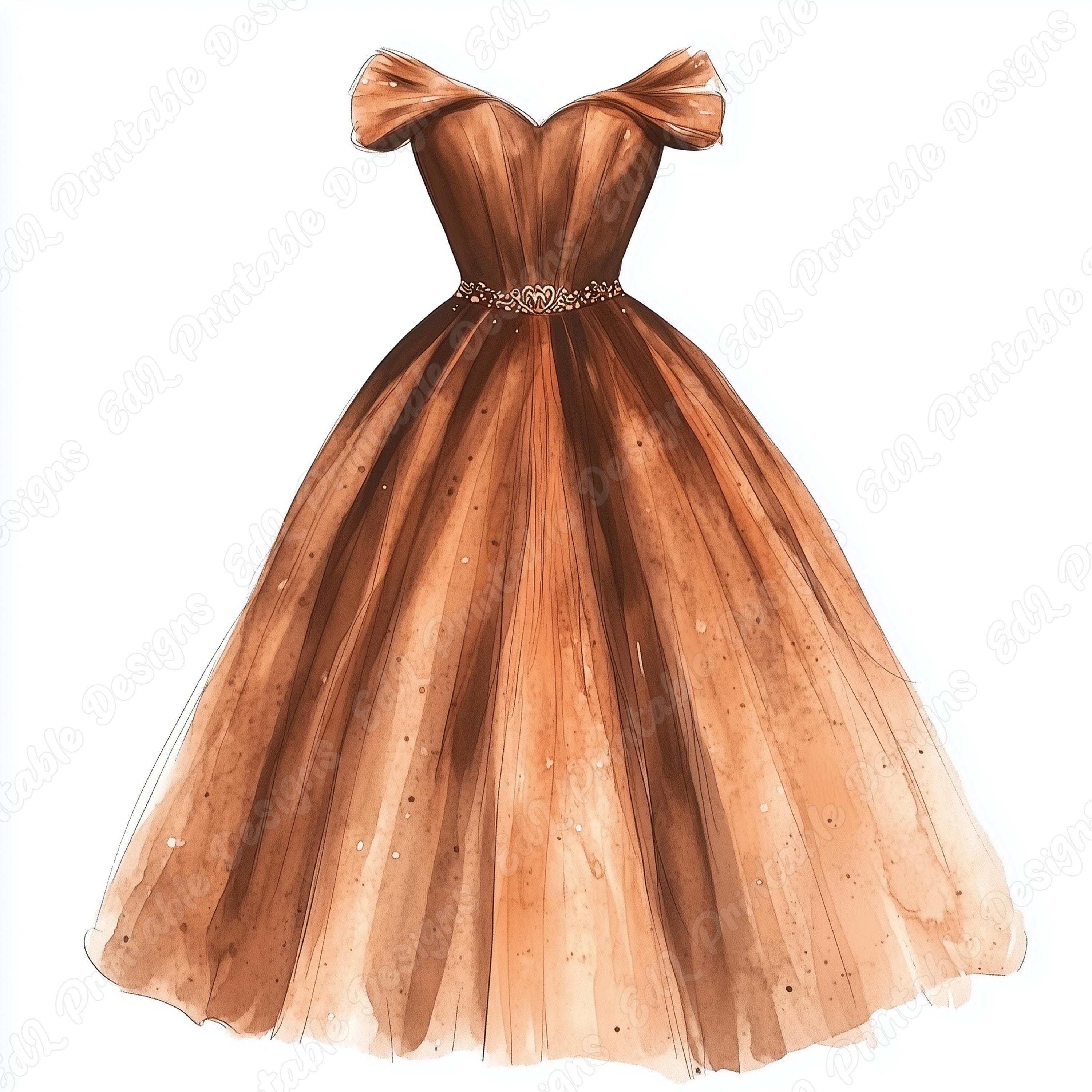 brown dress clipart Batik Pattern Brown Slim Dress Drawing Cartoon, Drawing Clipart, Dress Clipart, Cartoon Clipart PNG Transparent Clipart Image and PSD File for Free Download