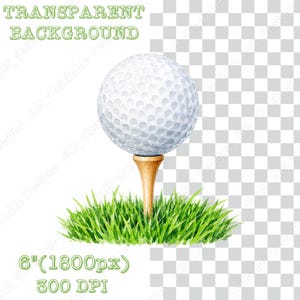 Golf Watercolor PNG Clipart, Printable Golf Birthday Images, Sports Party Digital Download, Fathers Day Scrapbooking Paper Crafts Bundle