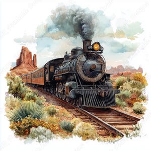 20 Vintage Steam Train Clip Art, Old Train Printable Images, Nostalgic Train Digital Download, Antique Railway Scrapbooking Paper Crafts JPG