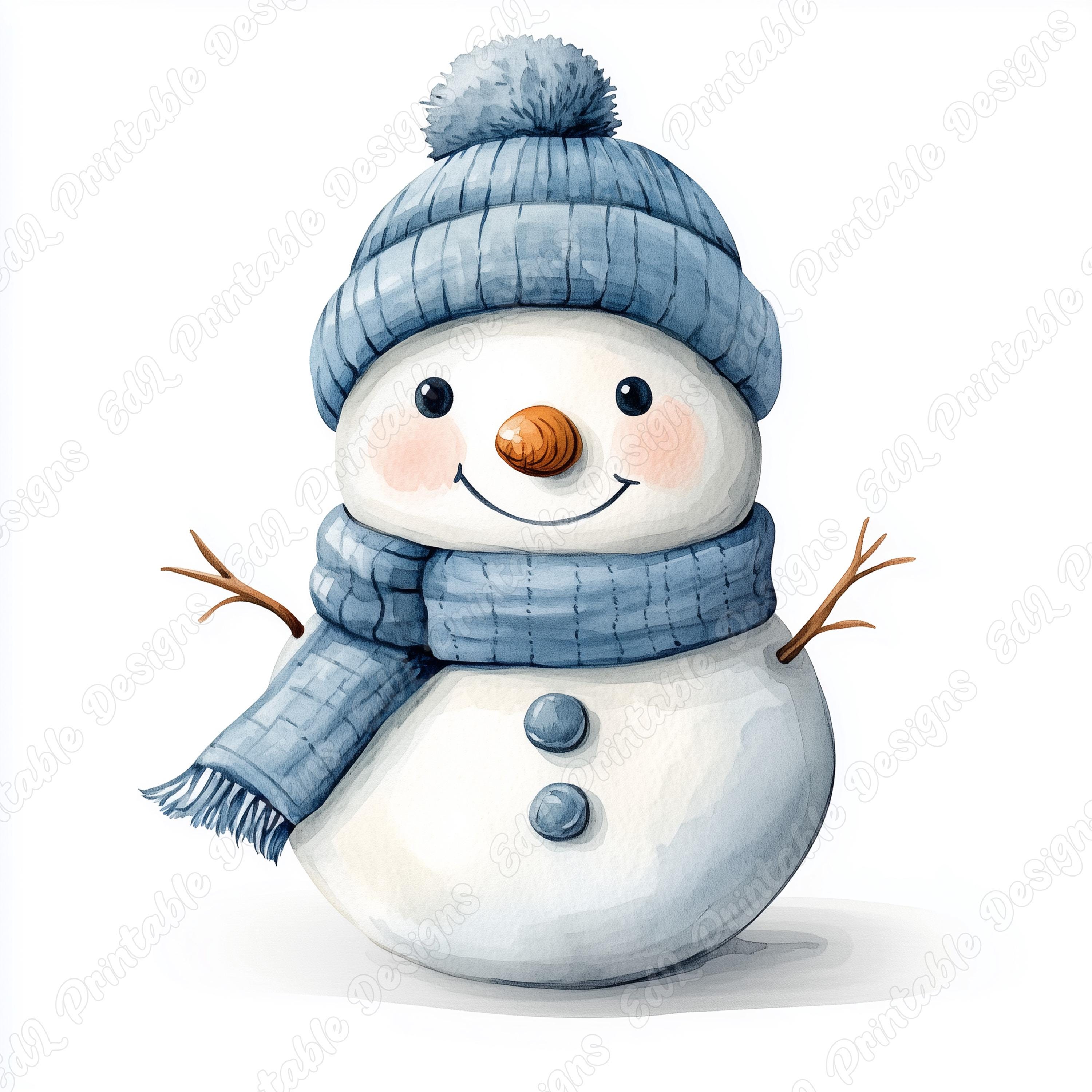 雪だるまさま専用ページ♡27日迄☆他の方購入不可 水彩雪だるまのクリップアート、冬の休日の画像（JPGセット） - Etsy 日本