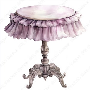 Table Ruffles Vector Vintage Table Clip Art, Ruffles Image Set (digital Download) - Etsy