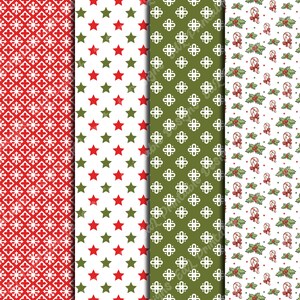 Merry Christmas Digital Papers, Xmas Printable Background, Winter Holiday Scrapbook Paper, Red and Green Paper, New Year Seamless Pattern