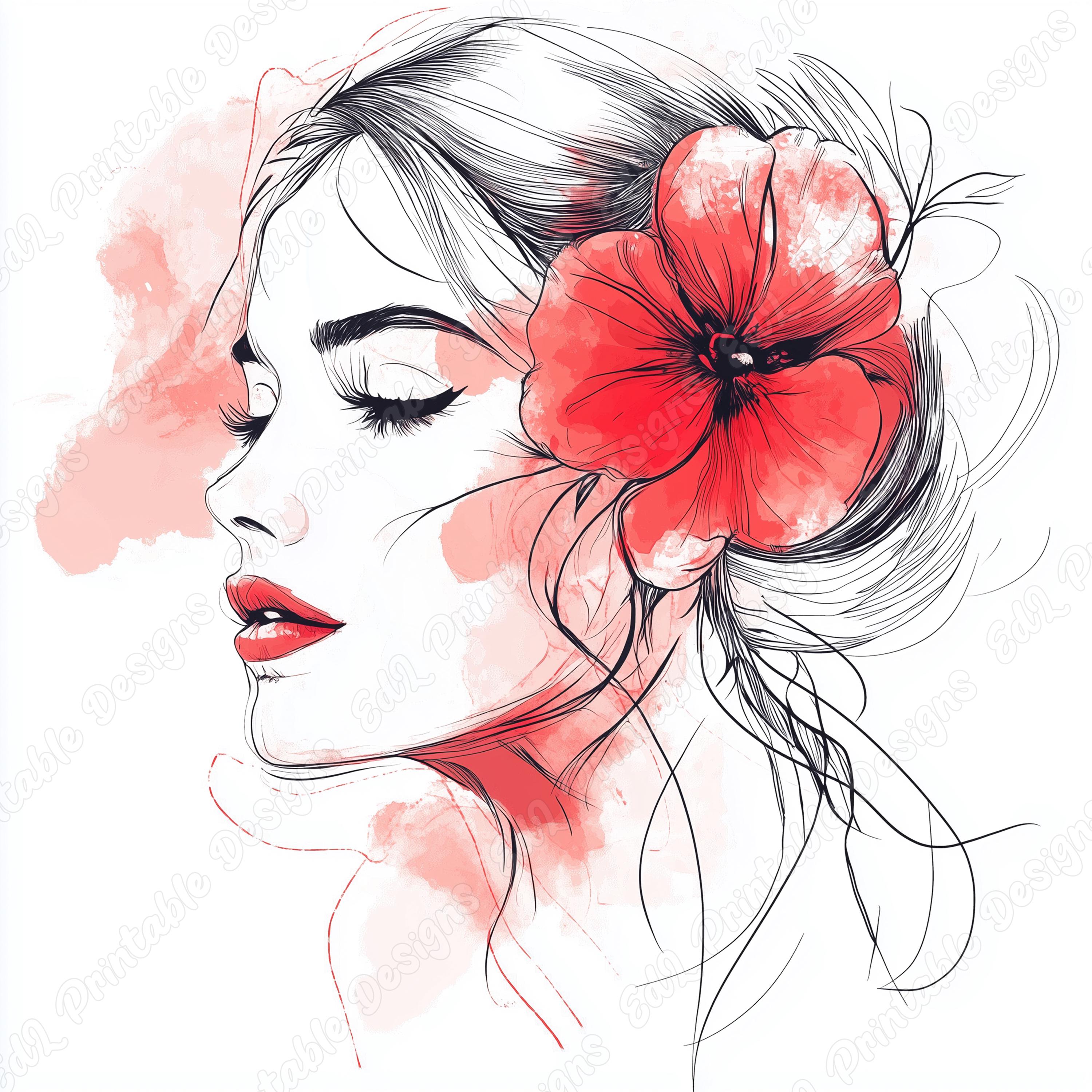 Lijntekening gezicht - Etsy België, image size:3000x3000