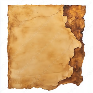 20 Clip Art di pergamena strappata, Papiro antico rovinato stampabile, Download digitale di pergamena grunge, Carta antica invecchiata per scrapbooking JPG