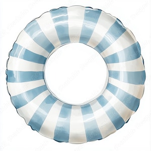 20 Boias de Piscina Redondas ClipArt, Imagem para Imprimir para Festa na Piscina de Verão, Boia de Piscina Inflável para Download Digital, Conjunto de Papel para Scrapbooking em JPG