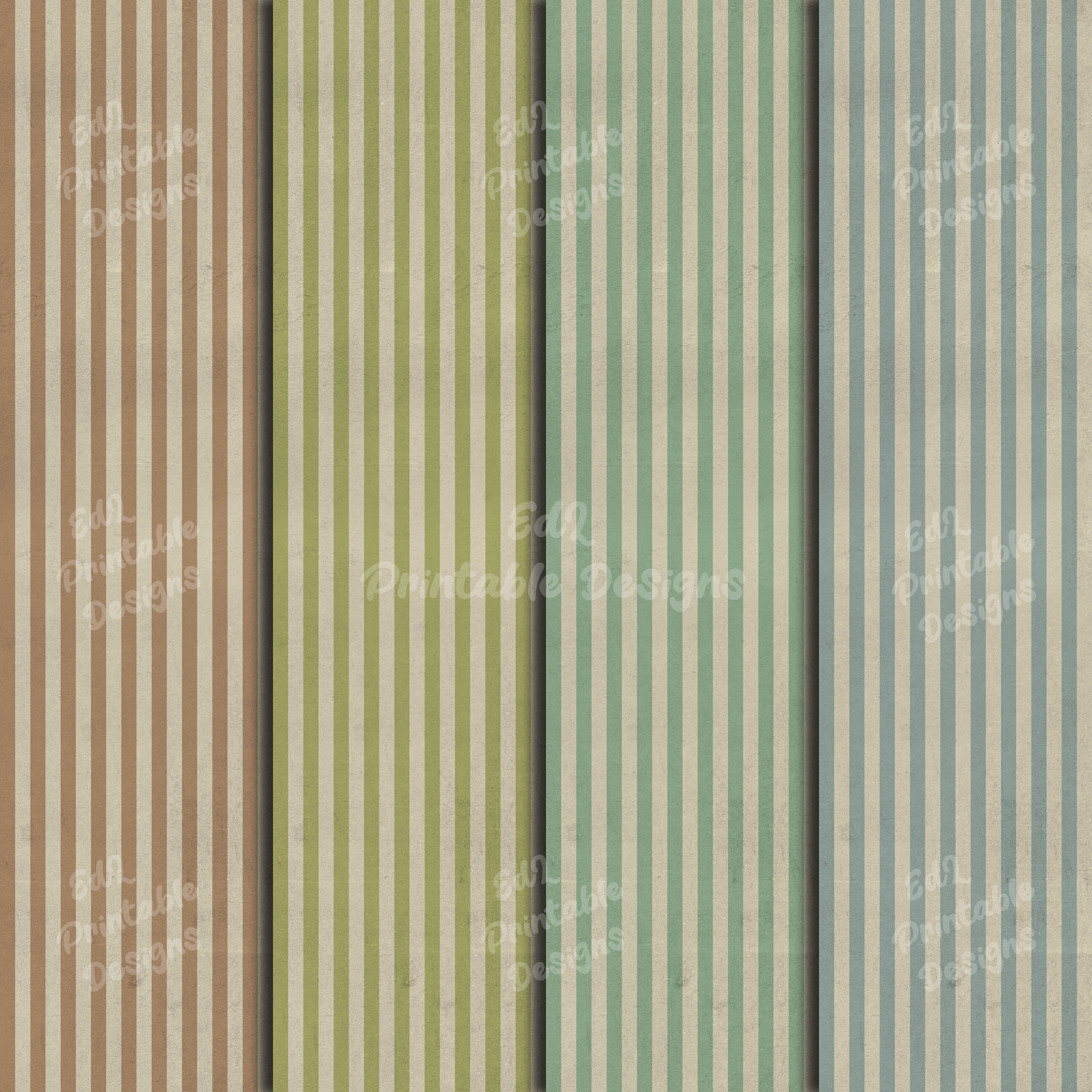 Damaged Stripes Digital Paper Pack, Distressed Printable Background ...