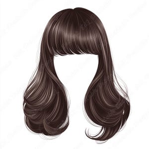 20 peinados de mujer (clip art), pelucas de niña (imprimibles), moño desordenado para mujer (descarga digital), manualidades de papel para scrapbooking con cabello trenzado para mujer (JPG)