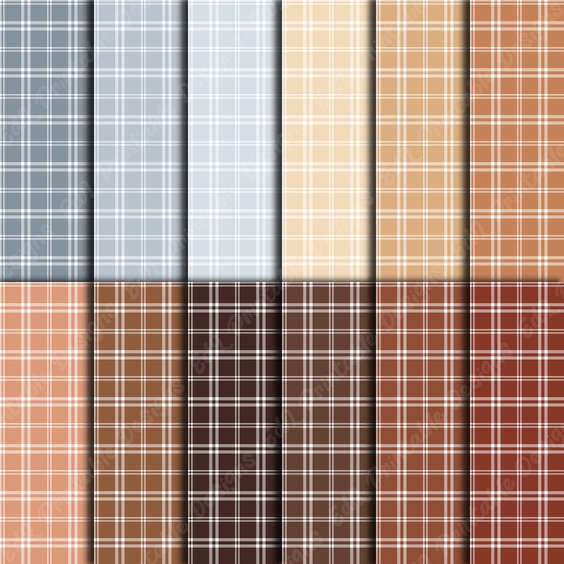100 Colorful Plaid Digital Papers, Tartan Scrapbook Backgrounds ...