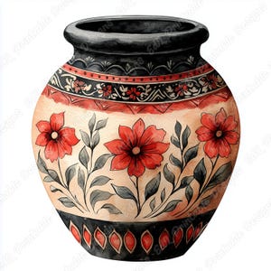 20 vintage pot illustraties, antieke vaas afdrukbare afbeeldingen, ambachtelijke klei aardewerk digitale download, oud aardewerk scrapbooking papier ambachten JPG