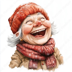 20 images clipart femme âgée souriante, vieille dame drôle, images imprimables grand-mère, téléchargement numérique grand-mère, grand-mère scrapbooking papier craft JPG Bundle