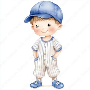 20 Cute Baseball Boy Clip Art, Baseball Player Printable Image, Sport Digital Download, Playing Baseball Scrapbooking Paper Craft JPG Bundle