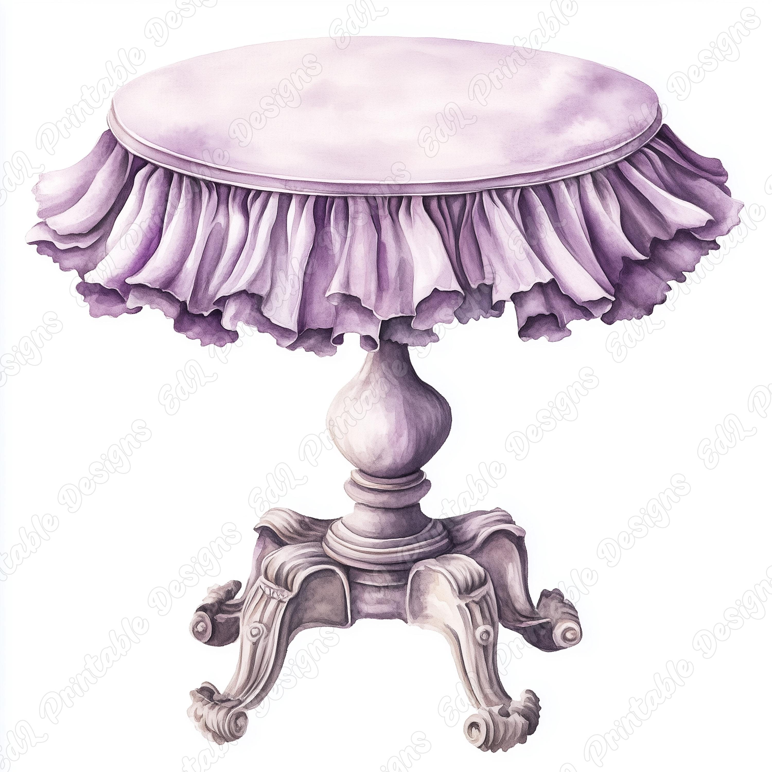 Table Ruffles Vector Vintage Table Clip Art, Ruffles Image Set (digital Download) - Etsy