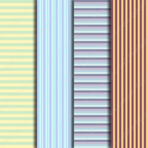 Colorful Stripes Digital Paper, Lines Printable Background, Striped ...