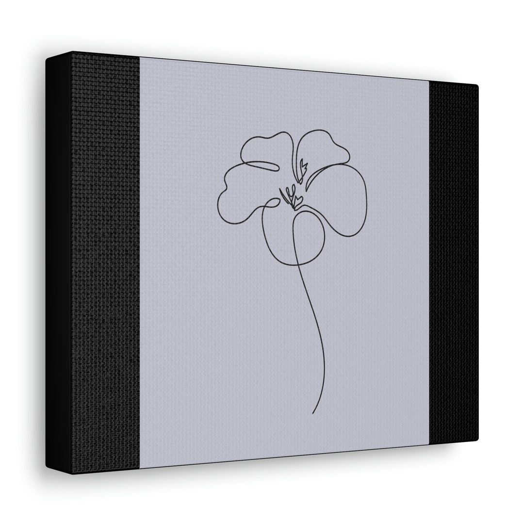 Shades of Grey Flower Modern Art on Canvs Collection Etsy