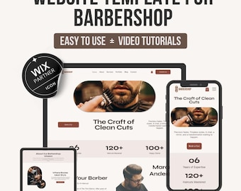 Barbershop Wix Website Template: Modern Salon & Grooming Design