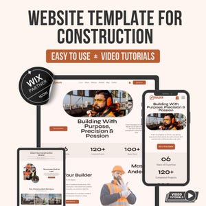 Wix Construction Website Template: Contractor, Builder, Architect