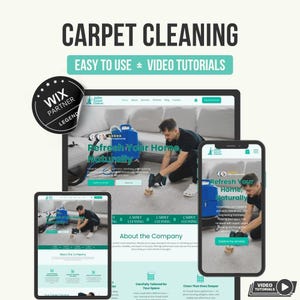 Carpet Cleaning Wix Website Template: Upholstery & Rug Service Design