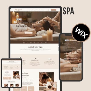 Wix Spa Website Template: Beauty & Wellness Studio, Wix Booking (Digital Download