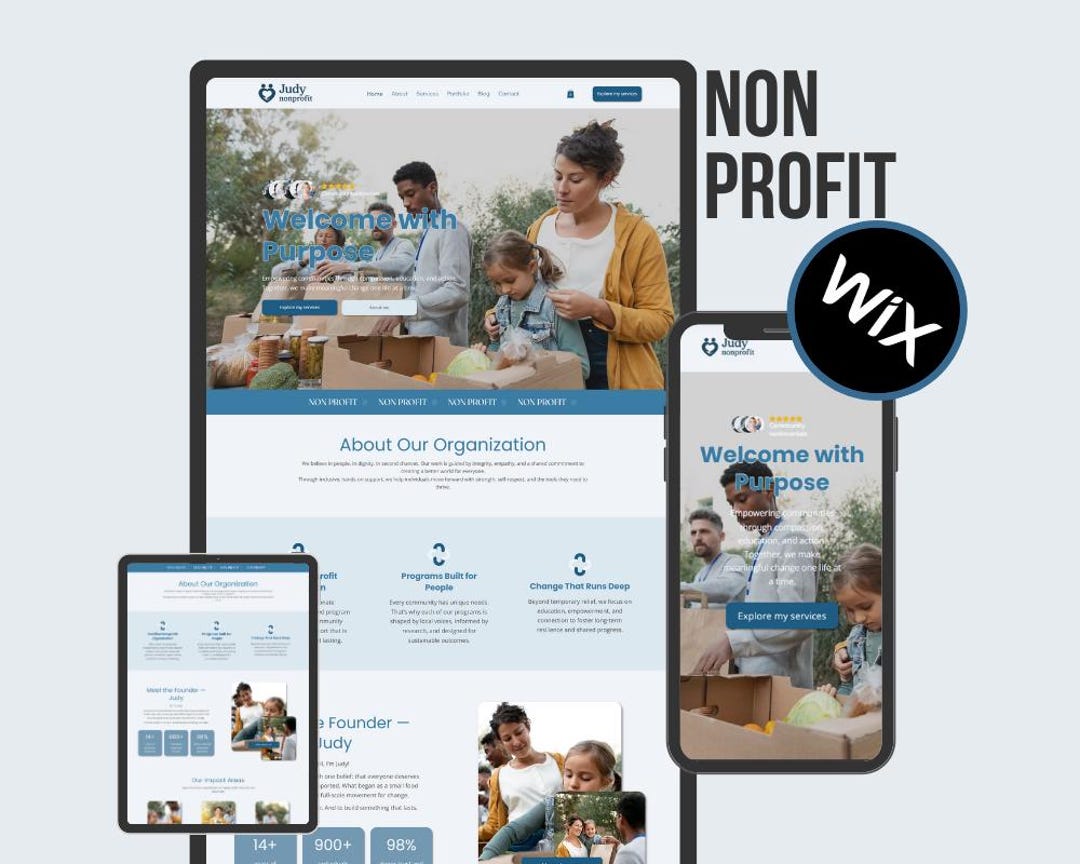 Nonprofit Wix, Nonprofit Wix Website, Wix Template Non Profit, Wix
