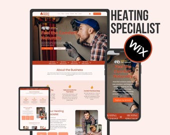 Wix Website Template: HVAC & Heating Specialist Site Design