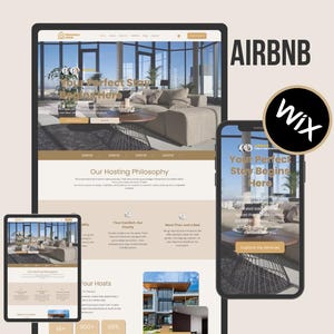 Airbnb Premium Reservation Website Template | Wix Airbnb Website Template | Reservation Wix Template | Website for Short-Term Rentals