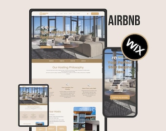 Airbnb Premium Reservation Website Template | Wix Airbnb Website Template | Reservation Wix Template | Website for Short-Term Rentals