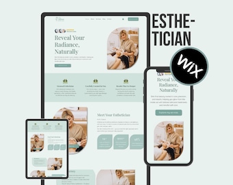 Wix website template esthetician | Esthetician website | Esthetician business | Esthetician website wix | Beauty website template