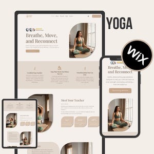 Yoga Wix Website Template: Wellness & Mindfulness Design
