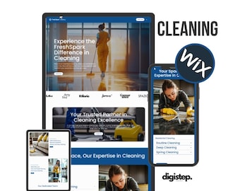 Wix cleaning service website, Wix template cleaning, Cleaning business website, Cleaning website template, Cleaning service website