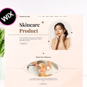 Skincare Wix Website Template: Customizable Beauty Website
