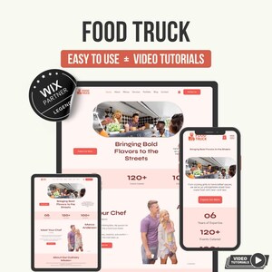 Food Truck Wix Website Template: Mobile Food Business Design