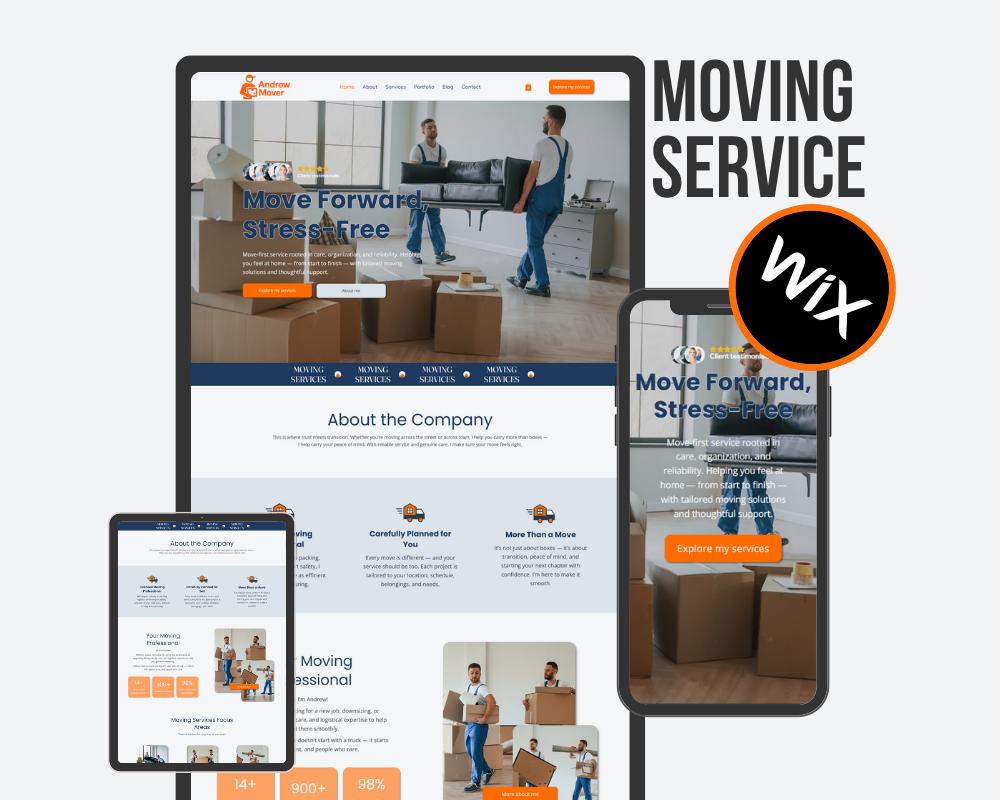 Wix Website Template for Moving Services | Mover Company Website | Relocation & Packing Site | Wix Template for Movers | Business moving
