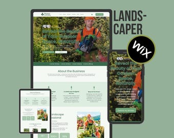Landscaping Wix Website Template: Garden Design & Lawn Care Site