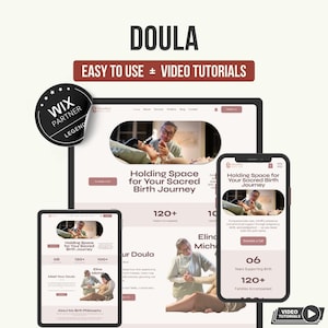 Modèle de site Web Wix Doula : assistance professionnelle à l'accouchement et au post-partum