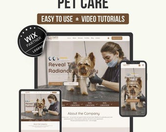 Wix Dog Grooming Website Template | Pet Care & Canine Spa Site Design