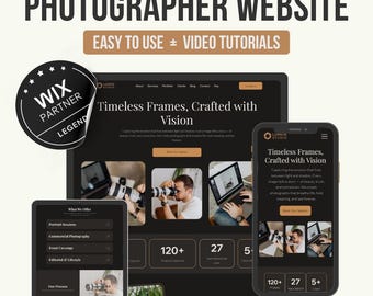 Wix Website Template: Fotografie Buchung & Portfolio Website Design