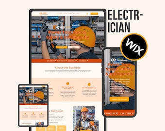 Wix Website Template for Electricians | Electrical Services Website | Wiring & Lighting Contractor Site | Electrician business