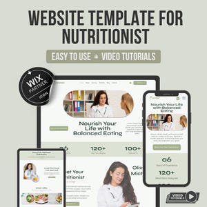 Nutritionist website template | Wix Nutritionist Template | Dietitian website | Nutrition Services | Healthy Lifestyle | Wellness website