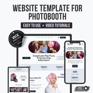 Photobooth booking website | Photobooth wix website template | Photobooth business | Digital Photobooth Rental Site | Event Photography