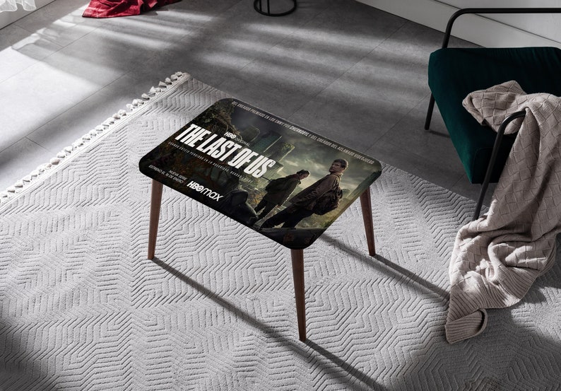 The Last of Us Canvas Coffee Table - TLOU Movie Poster Design for Gaming Enthusiasts and Modern Homes image 2