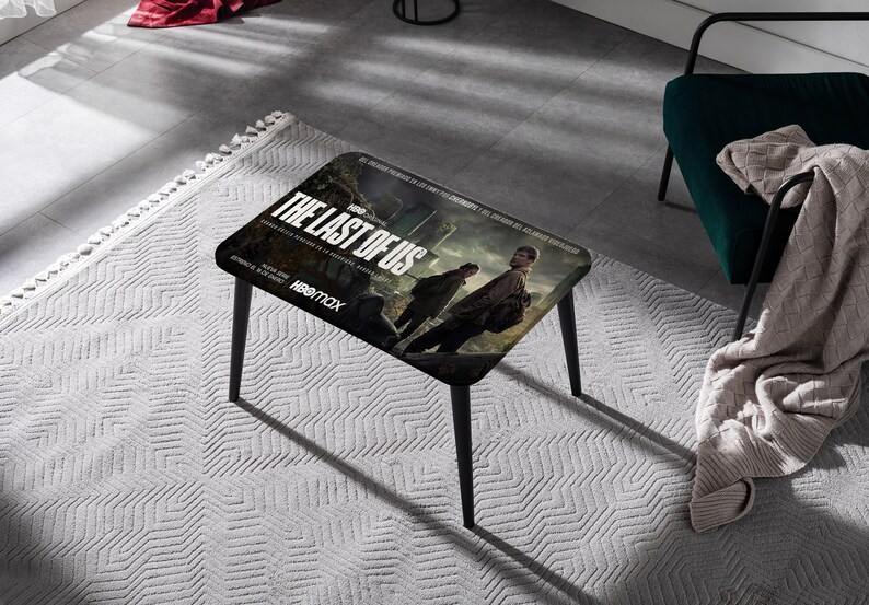 The Last of Us Canvas Coffee Table - TLOU Movie Poster Design for Gaming Enthusiasts and Modern Homes image 4