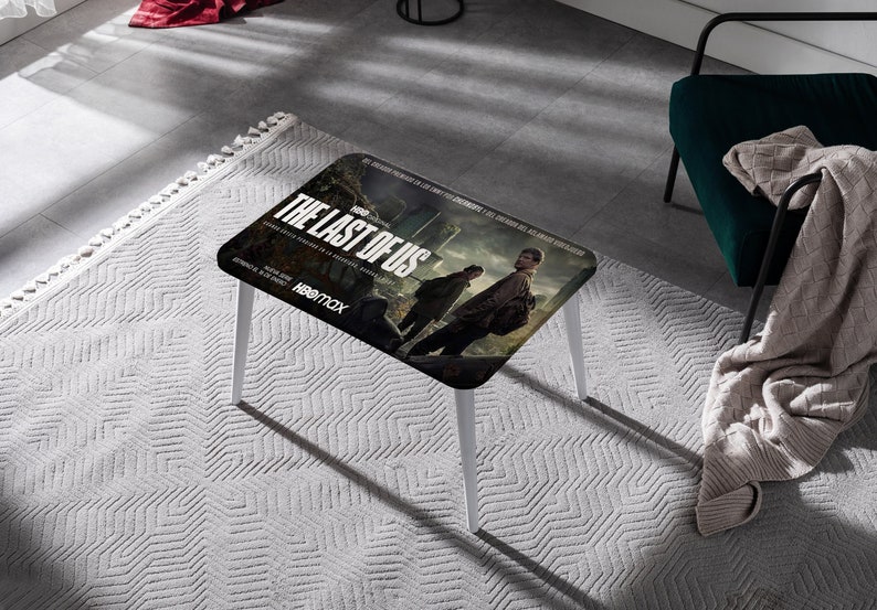 The Last of Us Canvas Coffee Table - TLOU Movie Poster Design for Gaming Enthusiasts and Modern Homes image 1