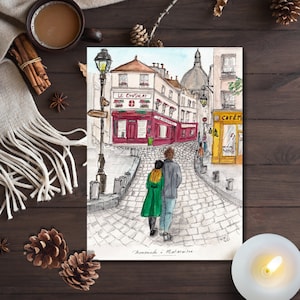 Illustration à l'aquarelle parisienne