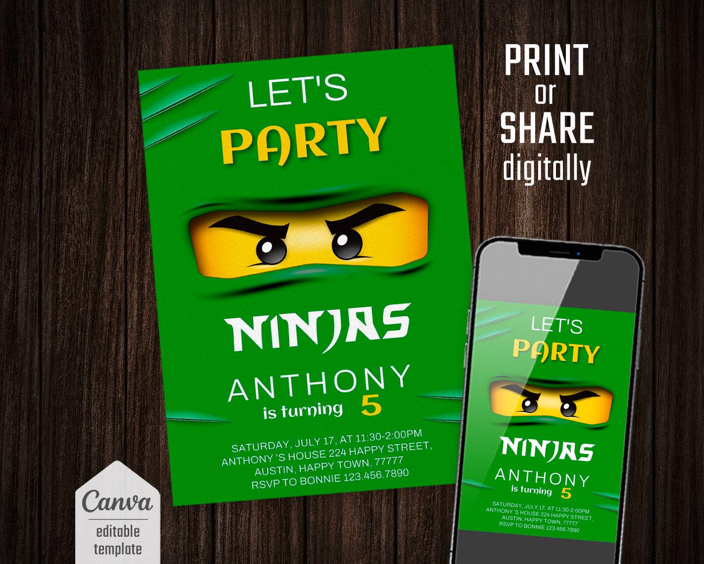 Printable Building Blocks Invitation, Building Blocks Invite, Editable ...