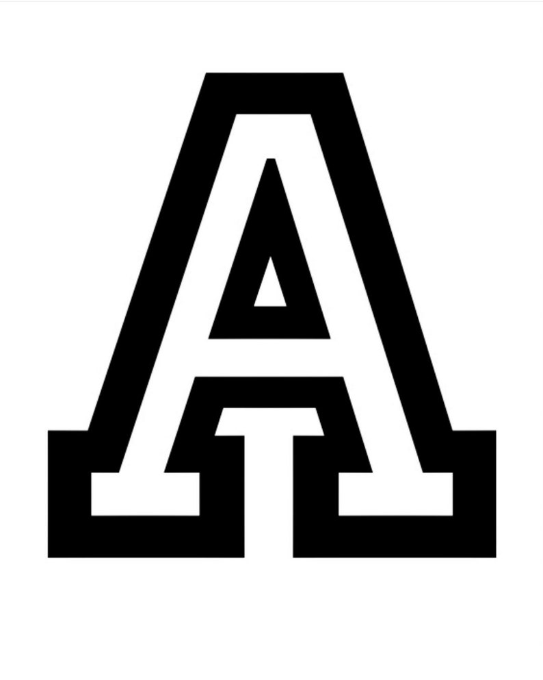 Large College Font - Etsy